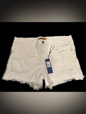 NWT Rebecca Minkoff White Distressed Denim Melrose Jean Shorts MSRP $98 Size 31